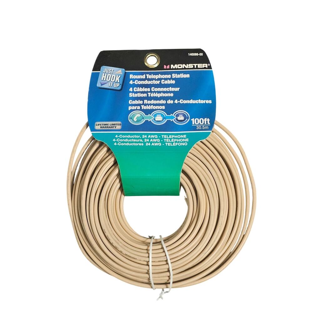 Telephone Conductor Cable 100 feet NEW by MONSTER